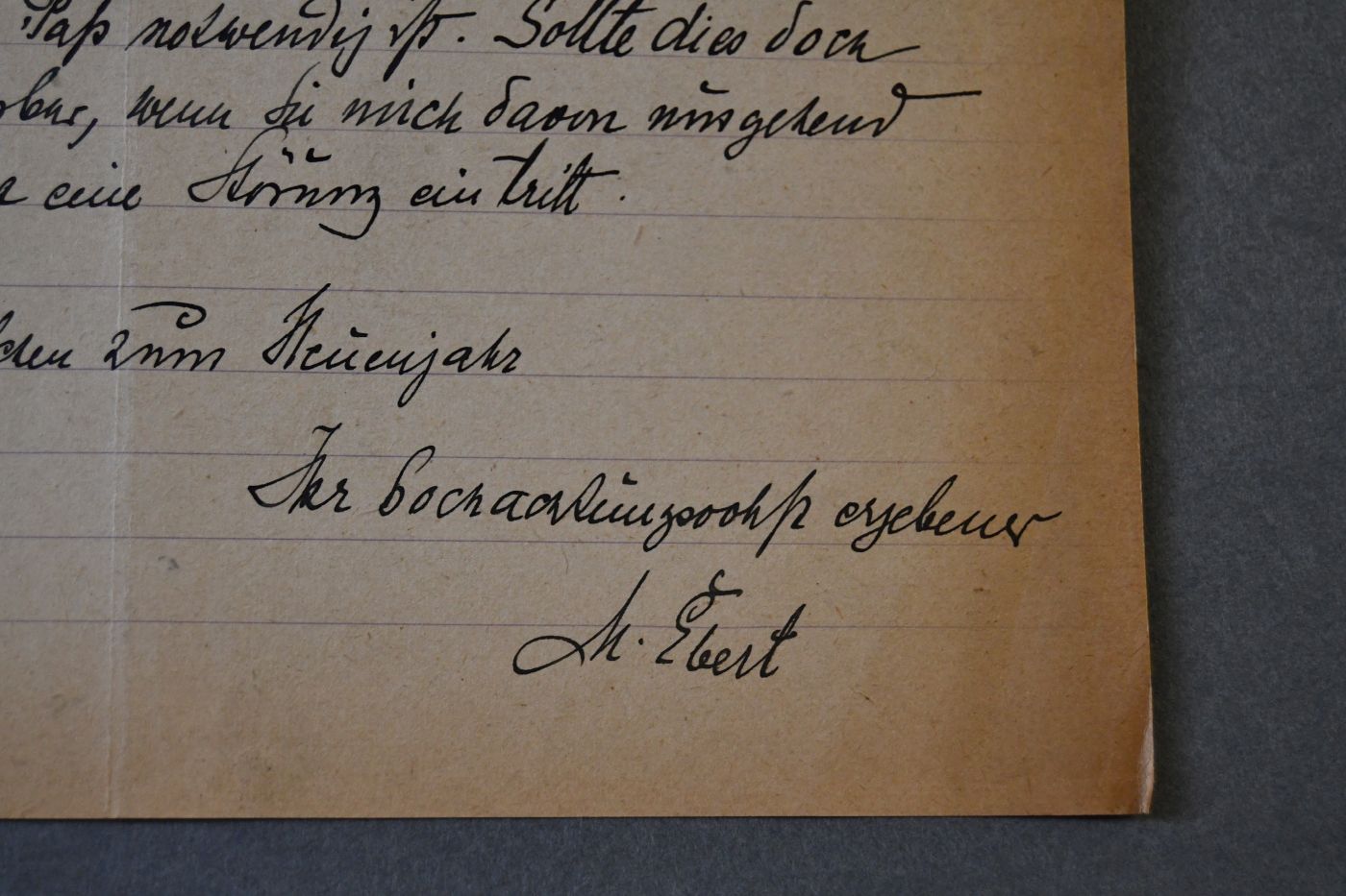 Handschriftlicher Brief des deutschen Prähistorikers Max Ebert (1879-1929) an den Danziger Lehrer und Botaniker Konrad Lakowitz (1859-1945) vom 26. Dezember 1920.