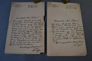 2 handschriftliche Schreiben des deutschen Bota...