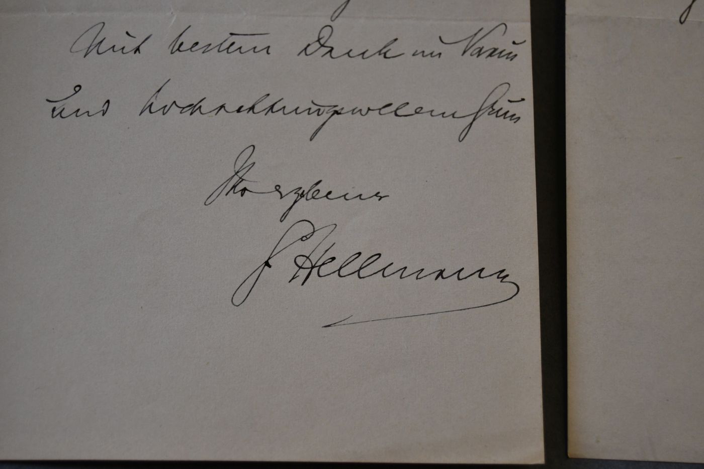 Handschriftliches Schreiben deutschen Meteorologen Gustav Johannes Georg Hellmann (1854-1939) vom 20. September 1900 an den Danziger Lehrer und Botaniker Konrad Lakowitz (1859-1938).