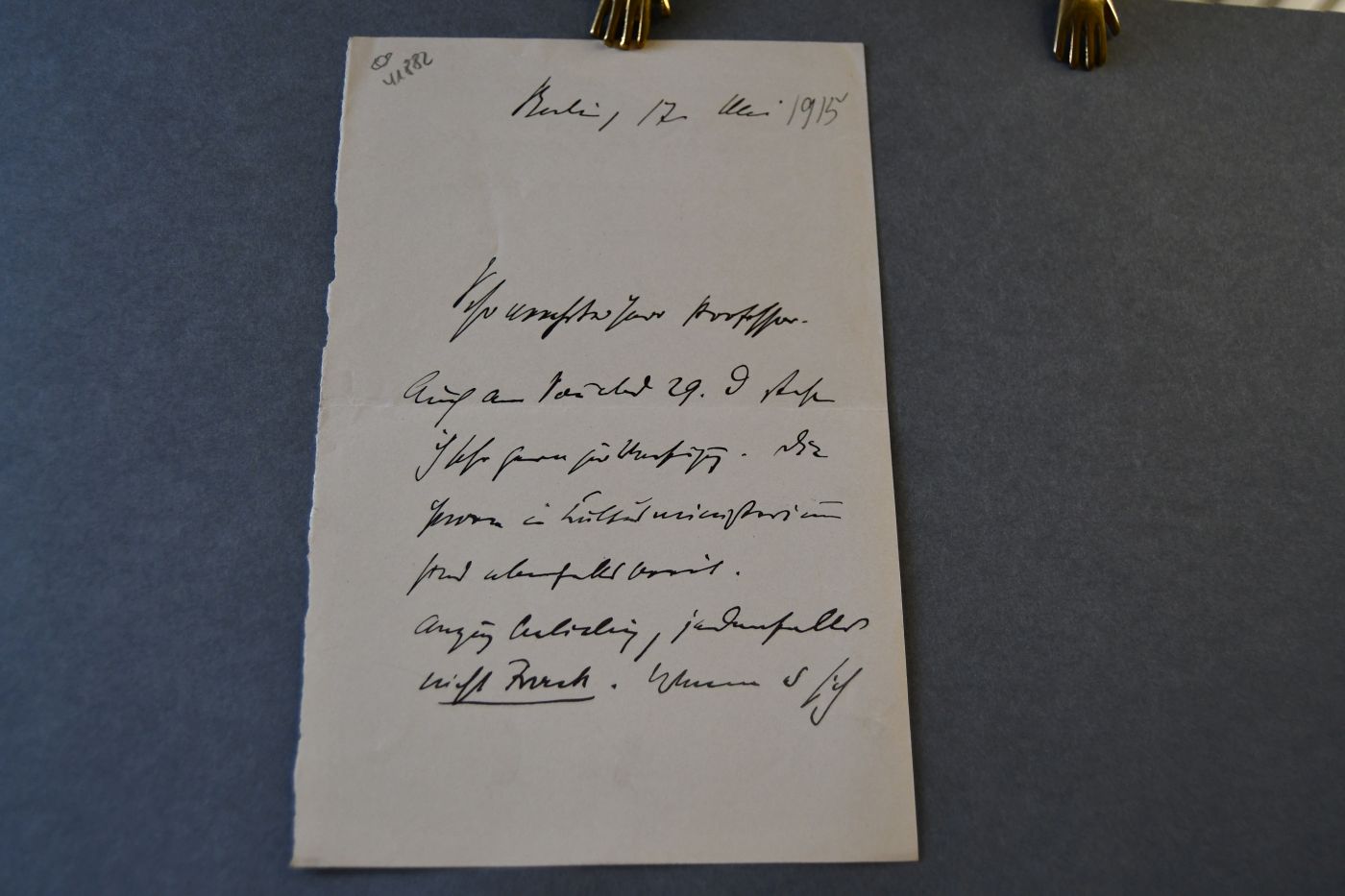 5 handschriftliche Briefe des Regierungspräsidenten von Danzig und Münster Jaroslaw von Jarotzky (1851-1928) vom 14. Mai 1907, 28. Juni 1908, 27. Februar 1909, 10.+17. Mai 1915 an den Danziger Lehrer und Botaniker Konrad Lakowitz (1859-1938).