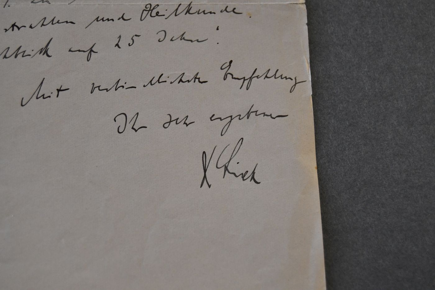 Handschriftlicher Brief des Arztes und Publizisten Erwin Liek (1878-1935) vom 5. August 1921 an den Danziger Lehrer und Botaniker Konrad Lakowitz (1859-1938).