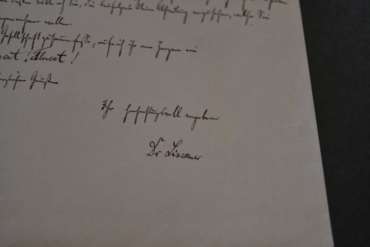 Handschriftlicher Brief des deutschen Arztes und Anthropologen Abraham Lissauer (1832-1908) vom 24. Dezember 1892 an den Danziger Lehrer und Botaniker Theodor Bail (1833-1922).
