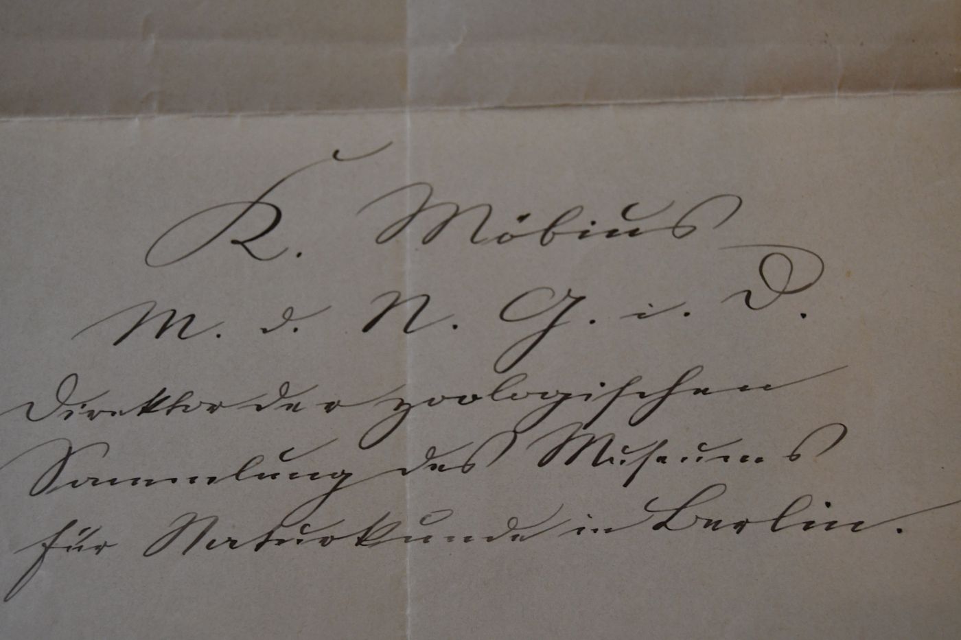 2 handschriftliche Briefe des deutschen Zoologen und Ökologen Karl August Möbius (1825-1908) vom 29. Dezember 1892 an den deutschen Botaniker Hugo Wilhelm Conwentz (1855-1922) und an die Naturforschende Gesellschaft Danzig.