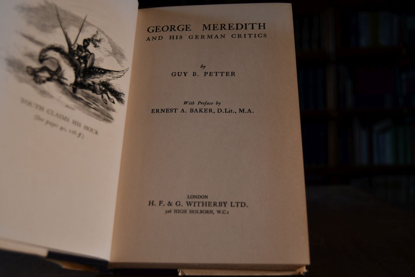 George Meredith and his german critics.
