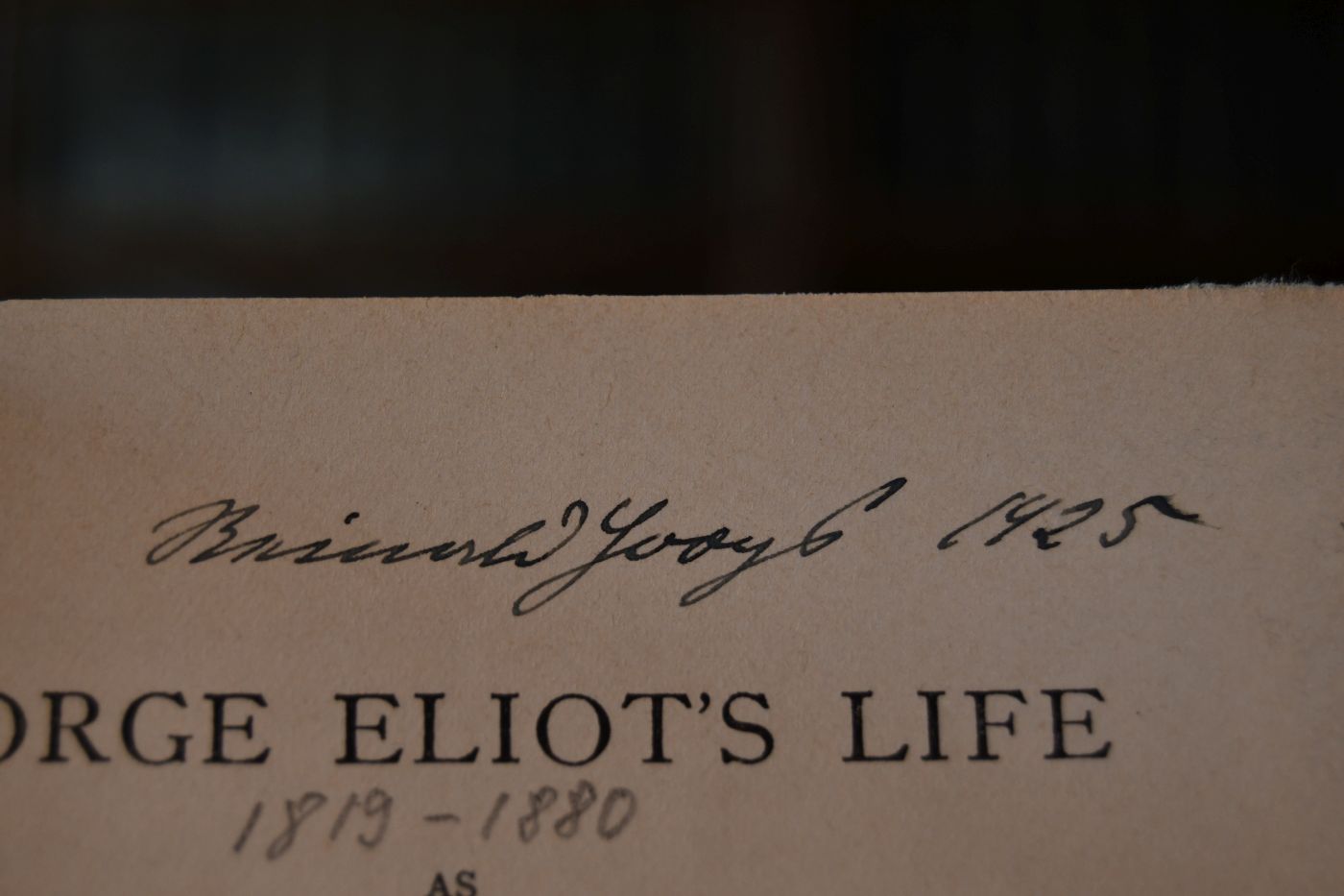 George Eliot`s Life as related in her letters and journals. 4 Bde. (komplett).