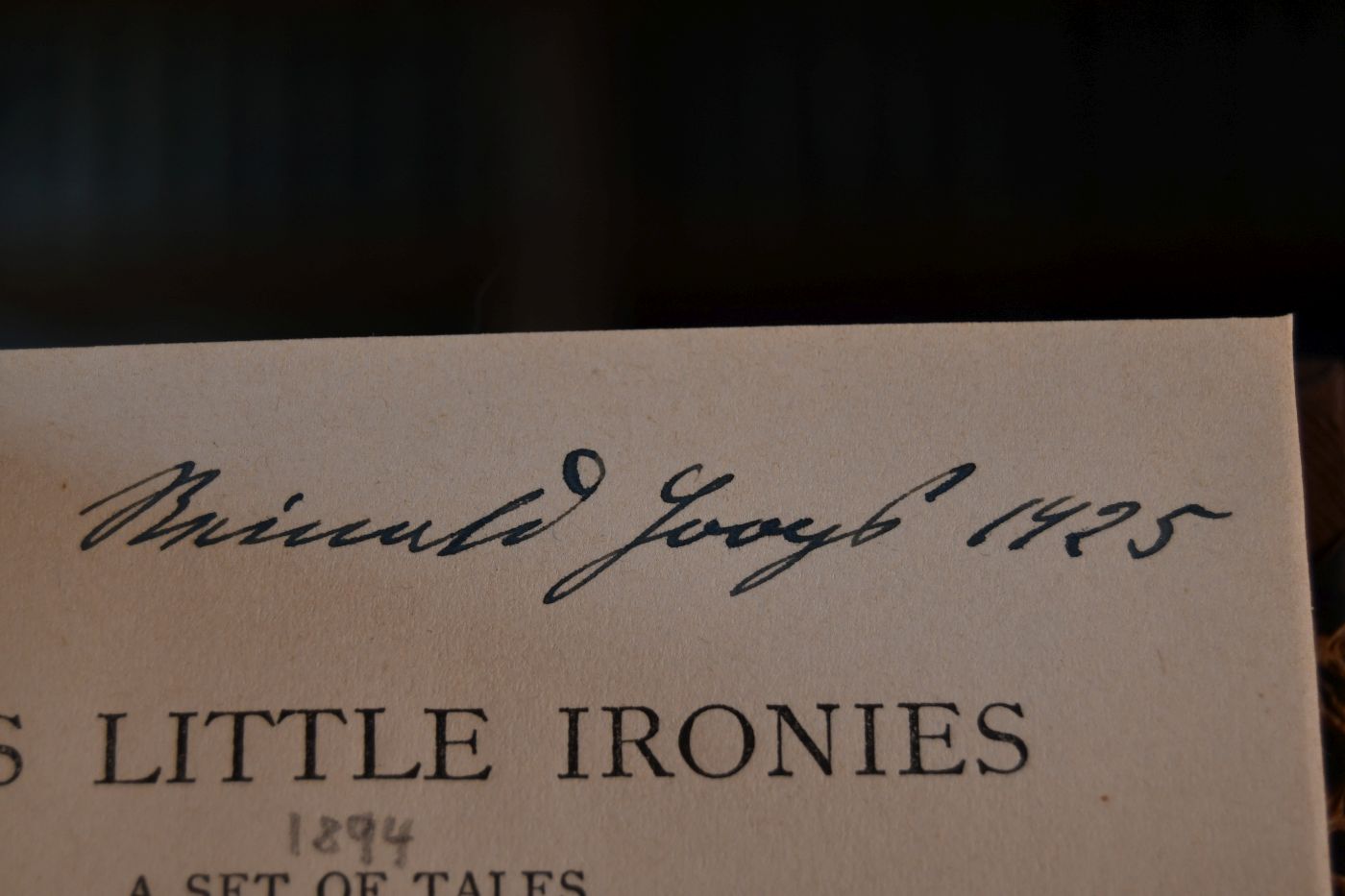 Life`s little ironies. A set of tales with some colloquial sketches entitled a few crusted characters.