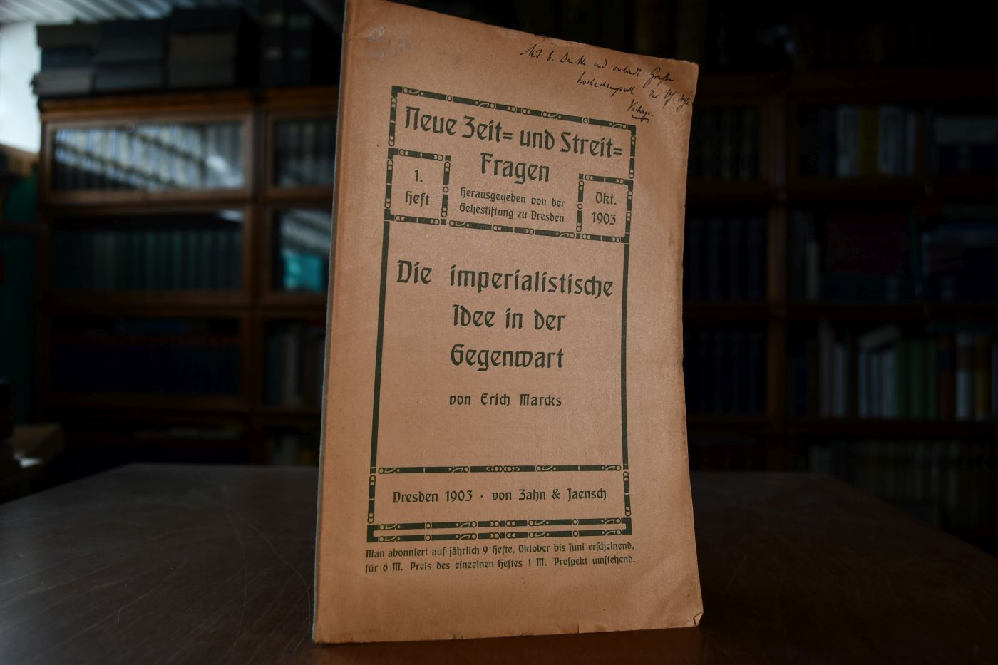 Die imperialistische Idee der Gegenwart. Vortrag gehalten in der Gehe-Stiftung zu Dresden am 10. Oktober 1903.