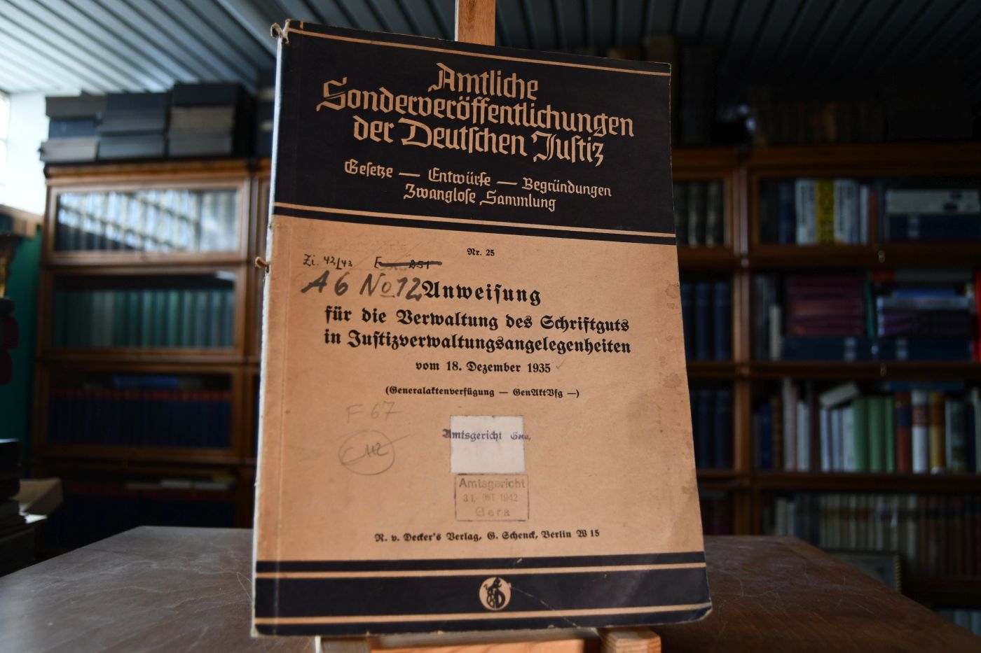 Anweisung für die Verwaltung des Schriftguts in Justizverwaltungsangelegenheiten vom 18. Dezember 1935 (Generalaktenverfügung - GenAktVfg).