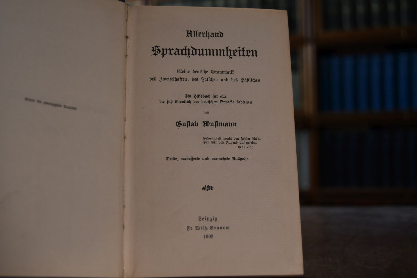 Allerhand Sprachdummheiten. Kleine Deutsche Grammatik des Zweifelhaften, des Falschen und des Häßlichen. Ein Hilfsbuch für alle, die sich öffentlich der deutschen Sprache bedienen.