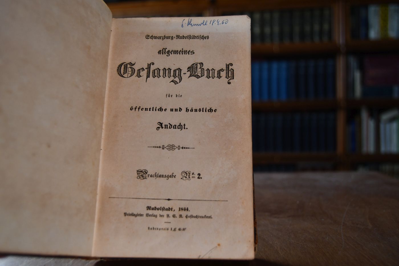 Schwarzburg-Rudolstädtisches allgemeines Gesang-Buch für die öffentliche und häusliche Andacht.