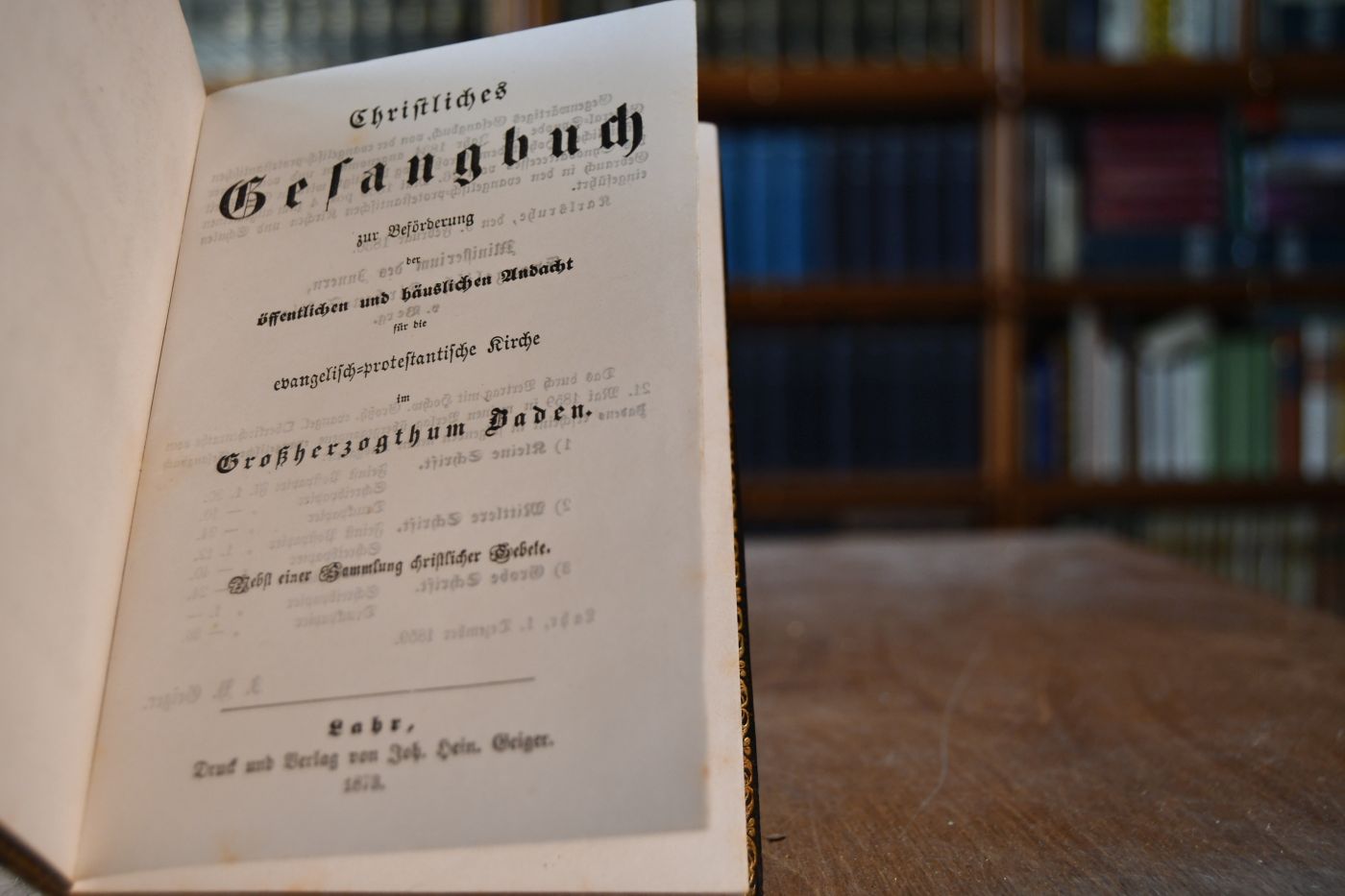 Christliches Gesangbuch zur Beförderung der öffentlichen und häuslichen Andacht für die evangelisch-protestantische Kirche im Großherzogthum Baden. Nebst einer Sammlung christlicher Gebete.