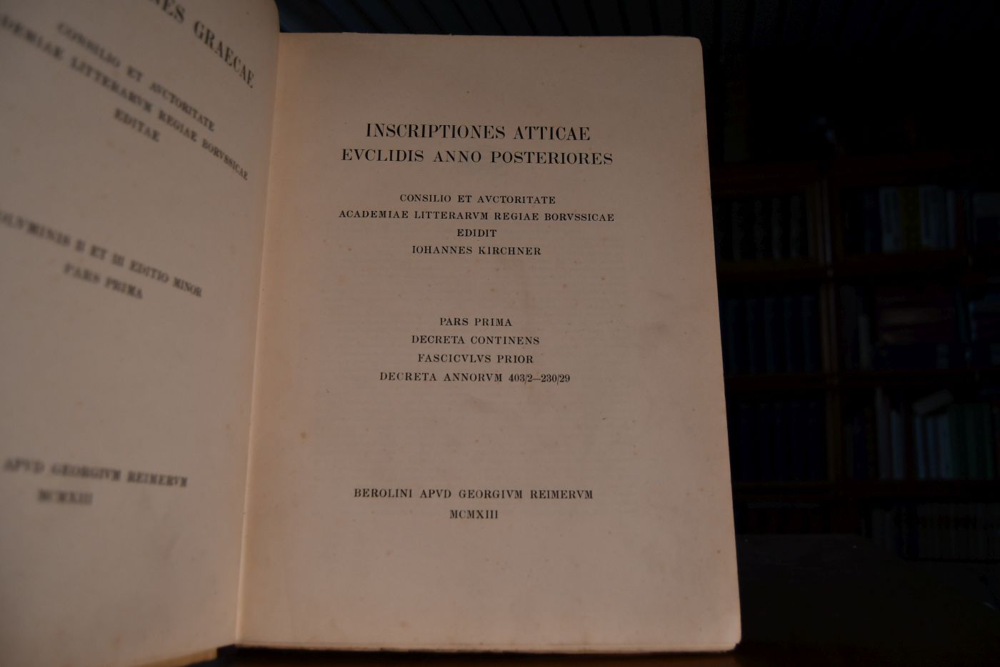 Inscriptiones Atticae Euclidis anno posteriores.