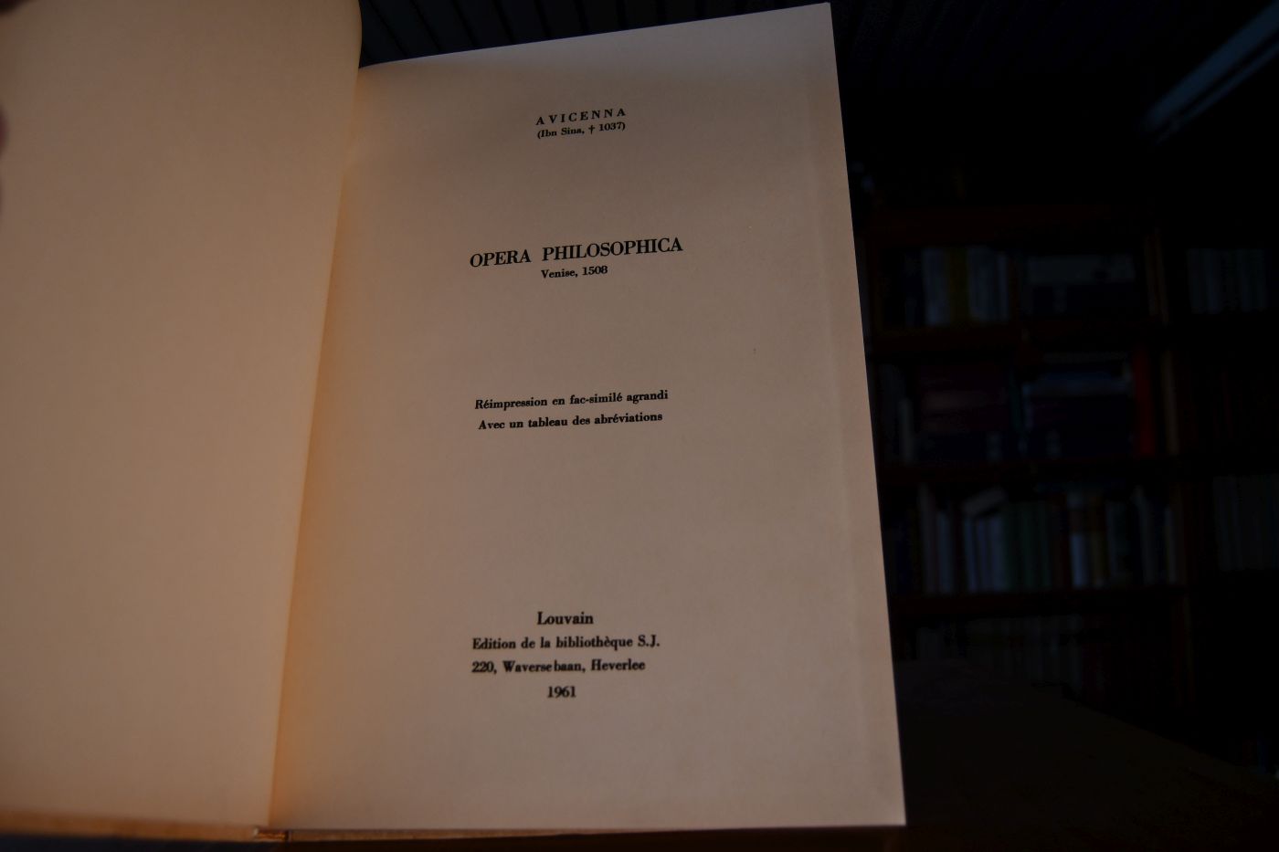 Opera Philosophica, Venise 1508.