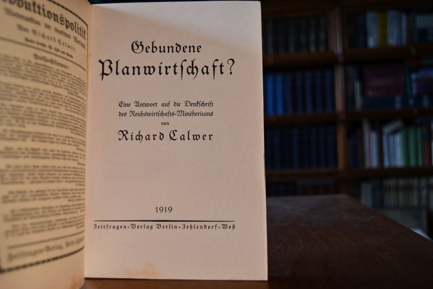 Gebundene Planwirtschaft? Eine Antwort auf die Denkschrift des Reichswirtschafts-Ministeriums.