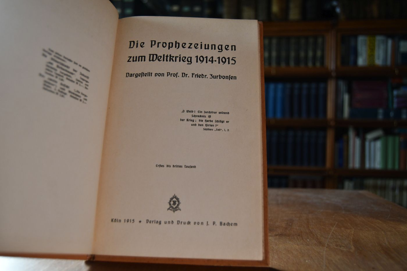 Die Prophezeiungen zum Weltkrieg 1914-1915.