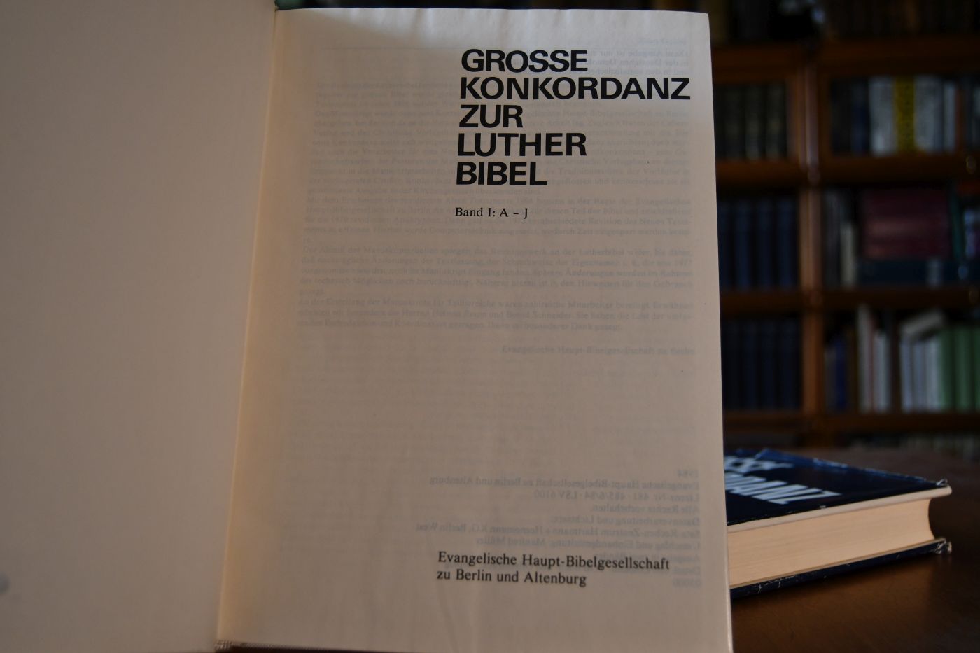 Grosse Konkordanz zur Luther Bibel. 2. Bde.