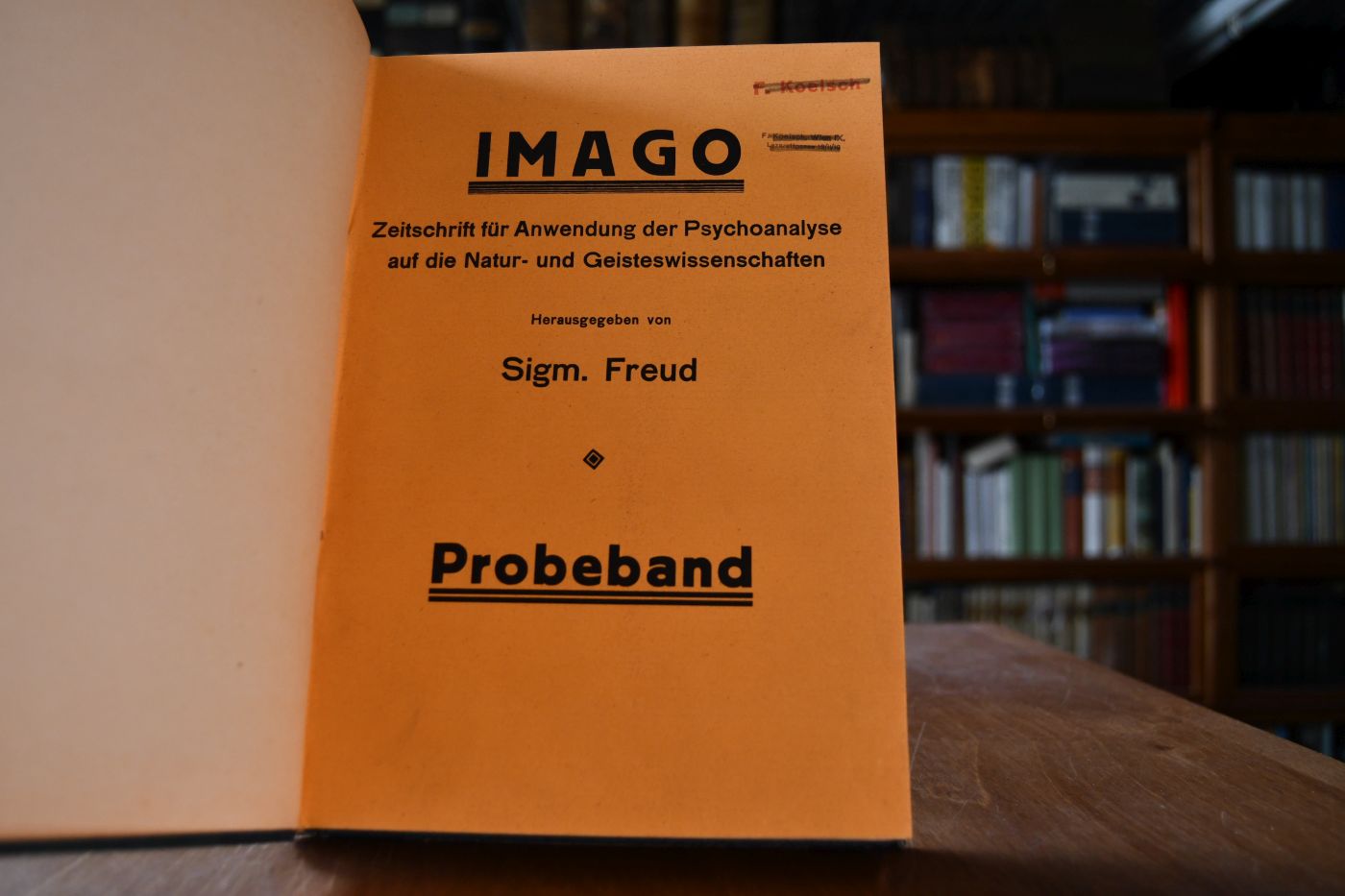 Imago. Zeitschrift für Anwendung der Psychoanalyse auf die Natur- und Geisteswissenschaften. Probeband Enthält die Hefte IV.1, 1915; II.1, 1913; VIII.1, 1922; VIII.3, 1922.