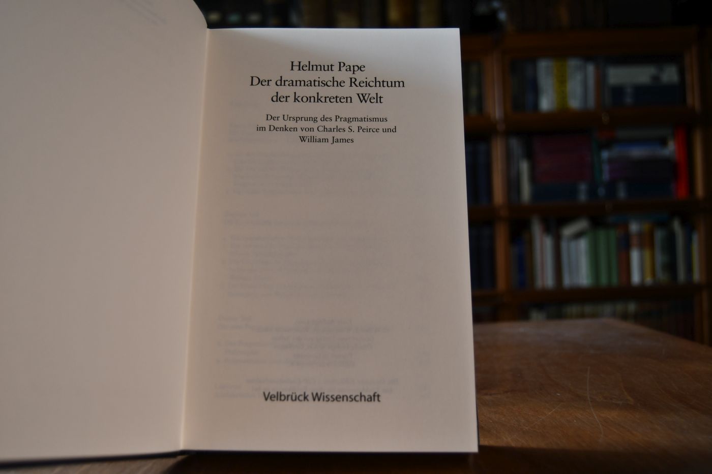 Der dramatische Reichtum der konkreten Welt. Der Ursprung des Pragmatismus im Denken von Charles S. Peirce und William James.