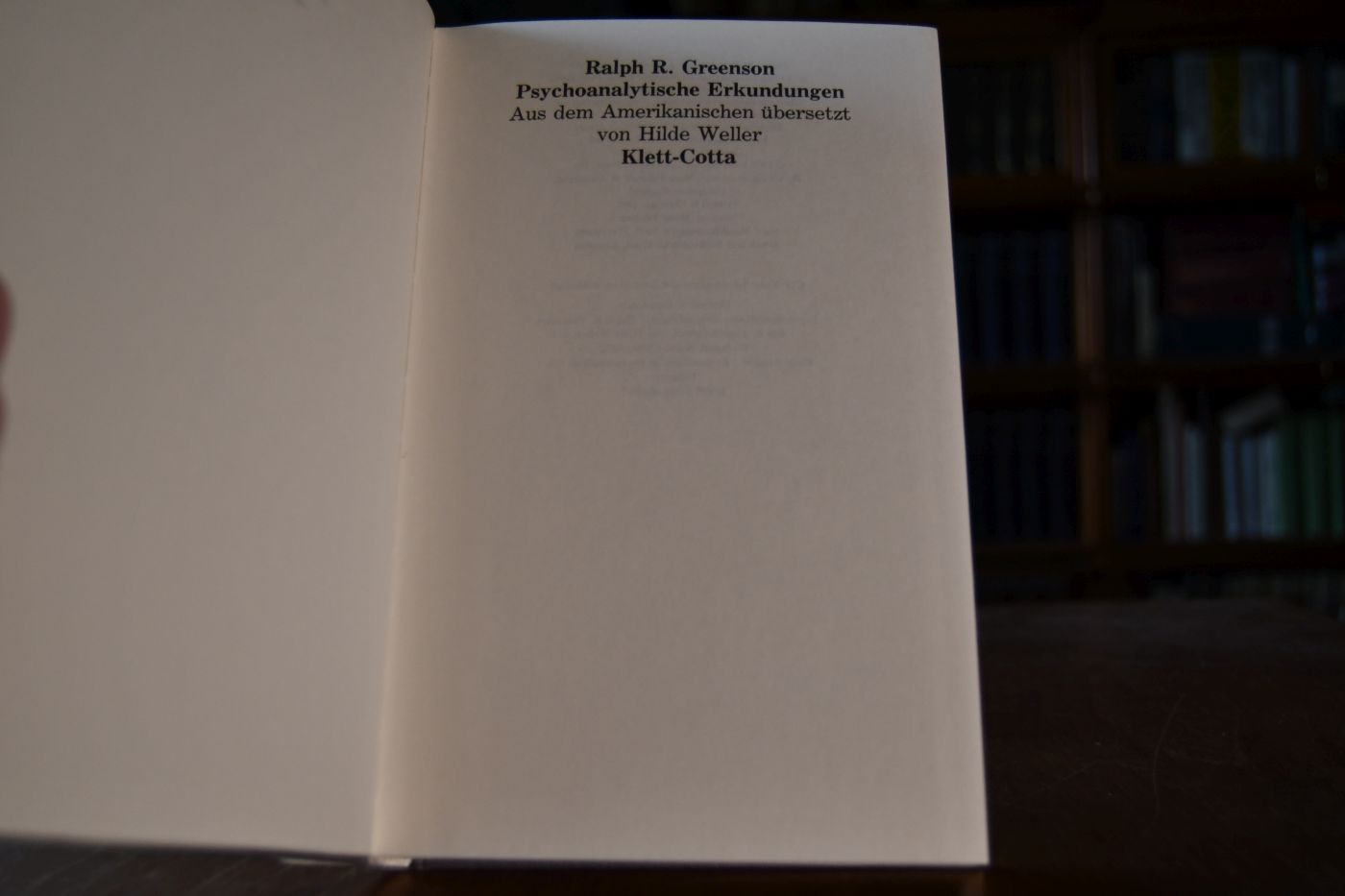 Psychoanalytische Erkundungen.