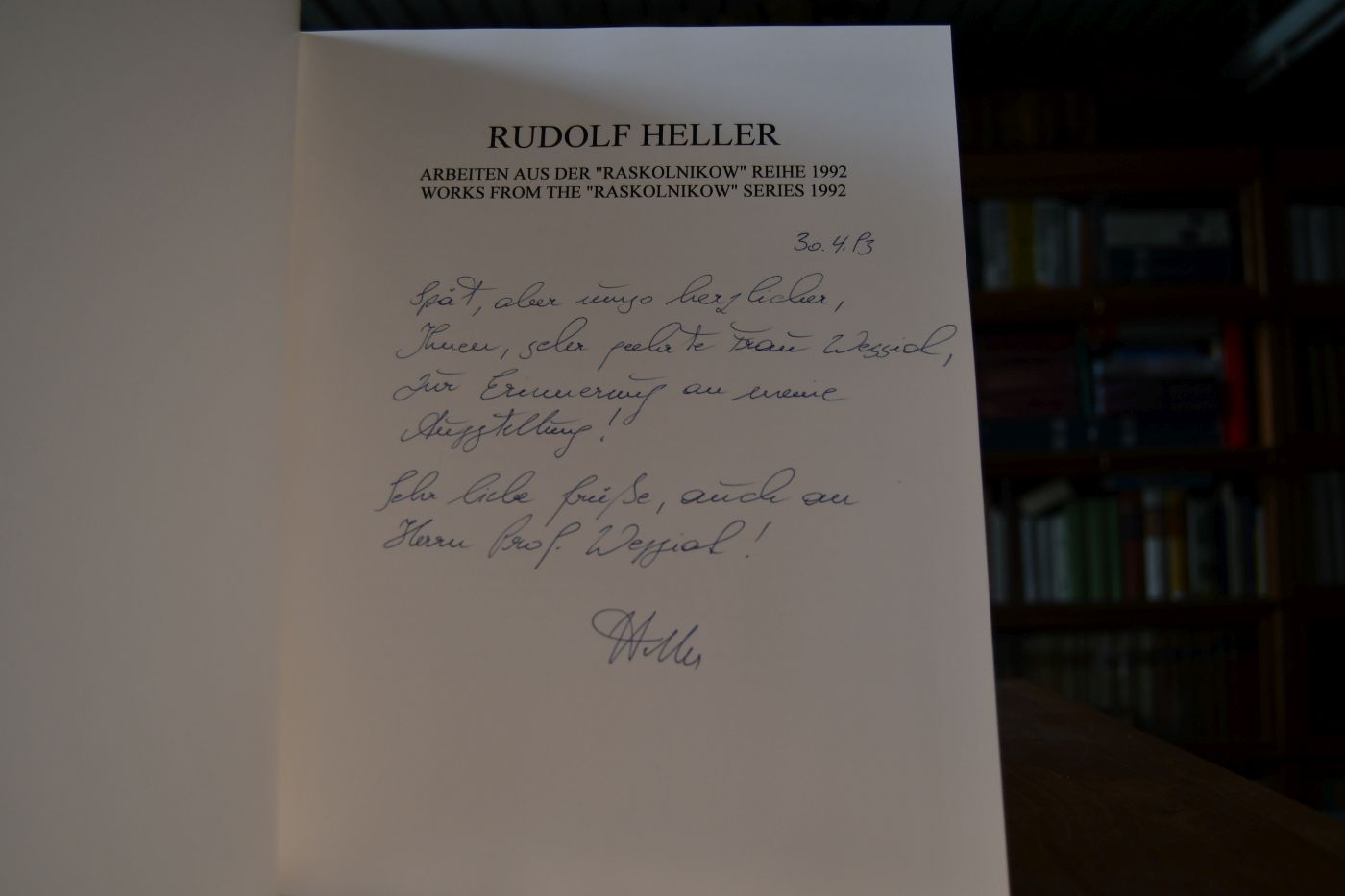 Arbeiten aus der "Raskolnikow" Reihe 1992.