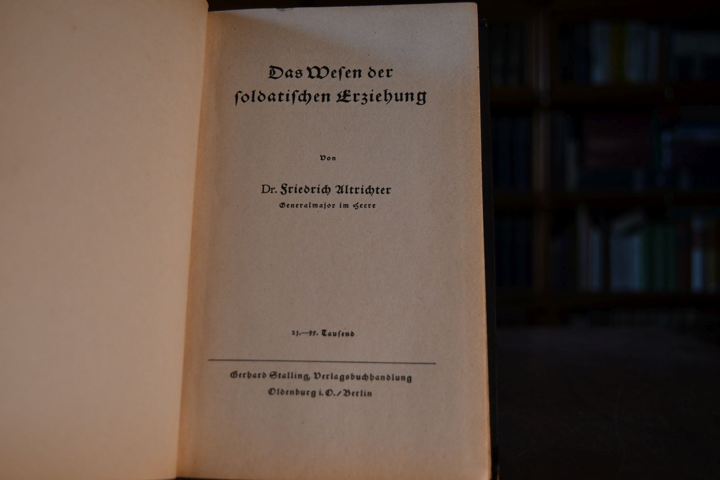 Das Wesen der soldatischen Erziehung.