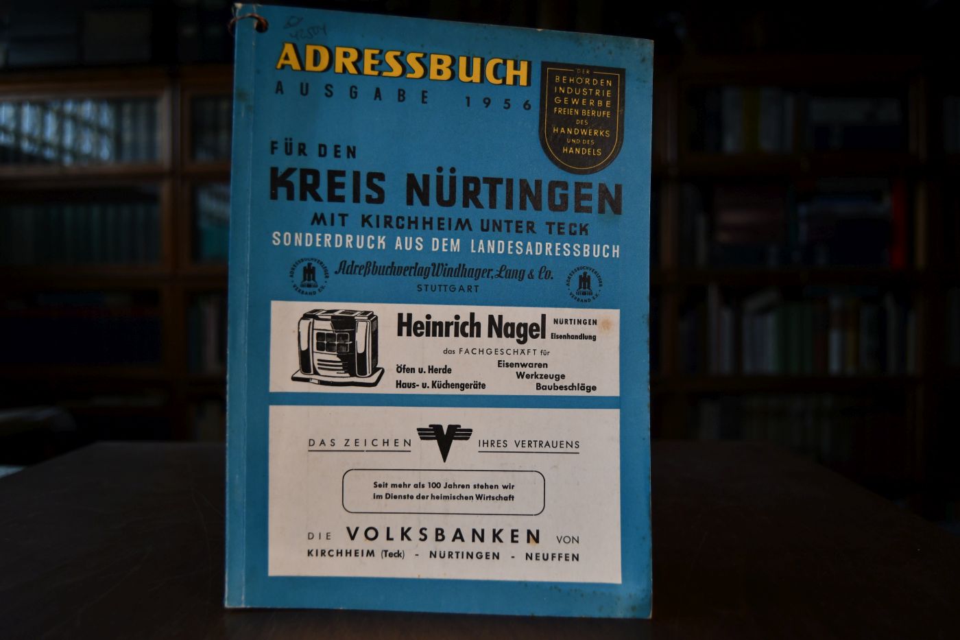 Adressbuch für den Kreis Nürtingen mit Kirchheim unter Teck. Ausgabe 1956.