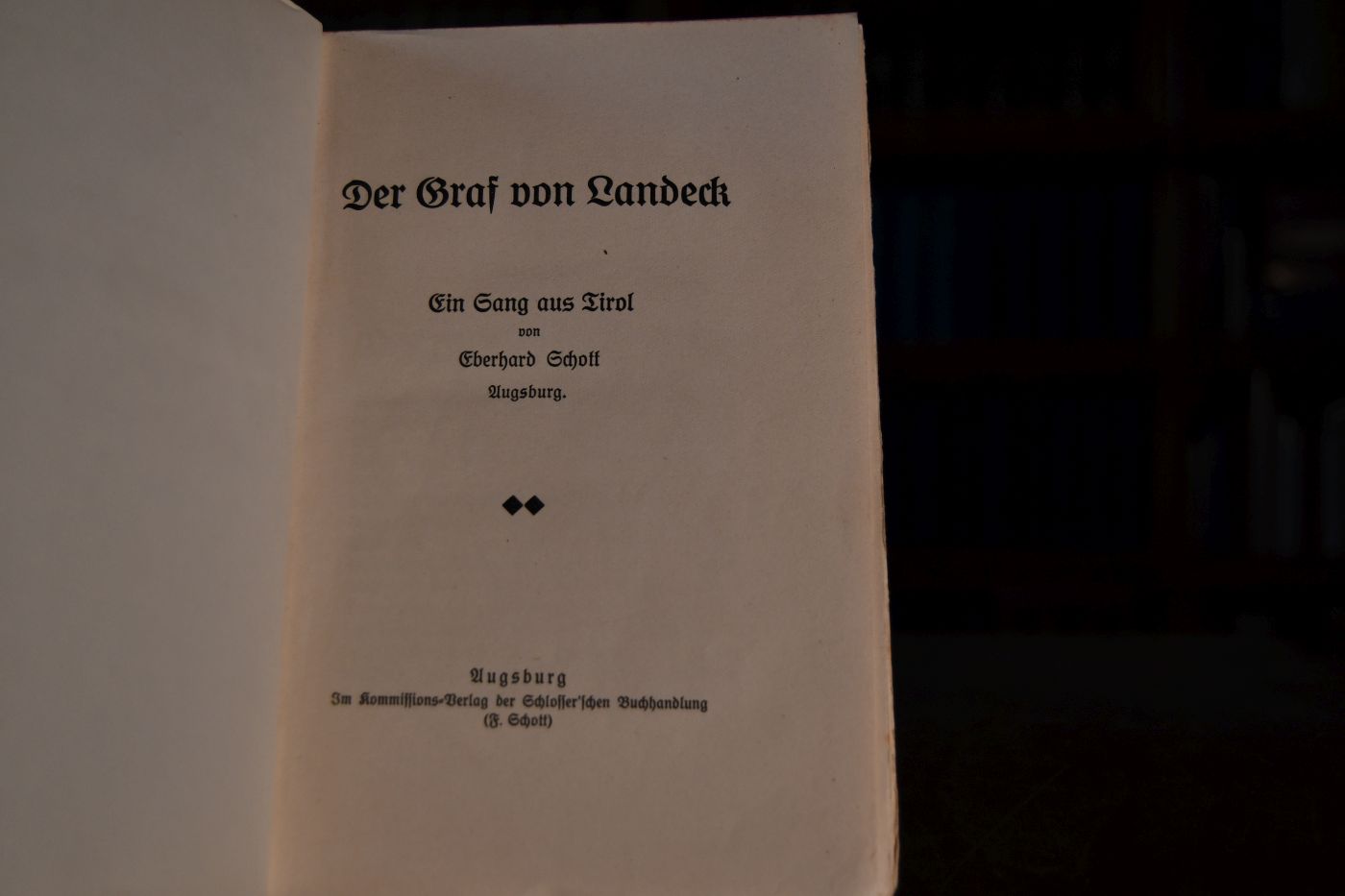Der Graf von Landeck. Ein Sang aus Tirol.