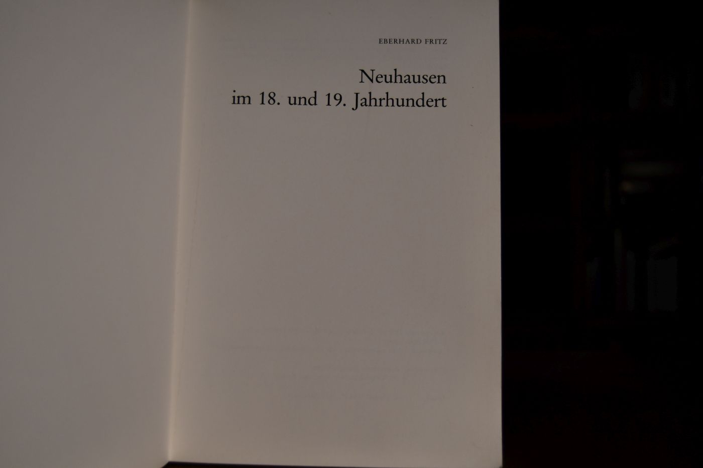 Neuhausen im 18. und 19. Jahrhundert.