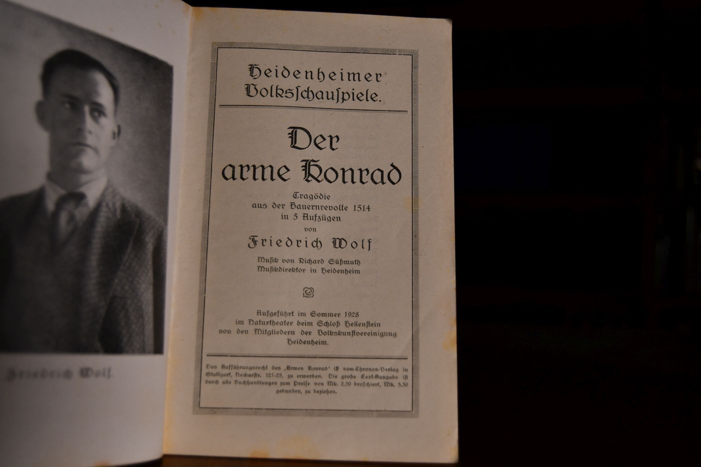 Der arme Konrad. Tragödie aus der Bauernrevolte 1514 in 5 Aufzügen.