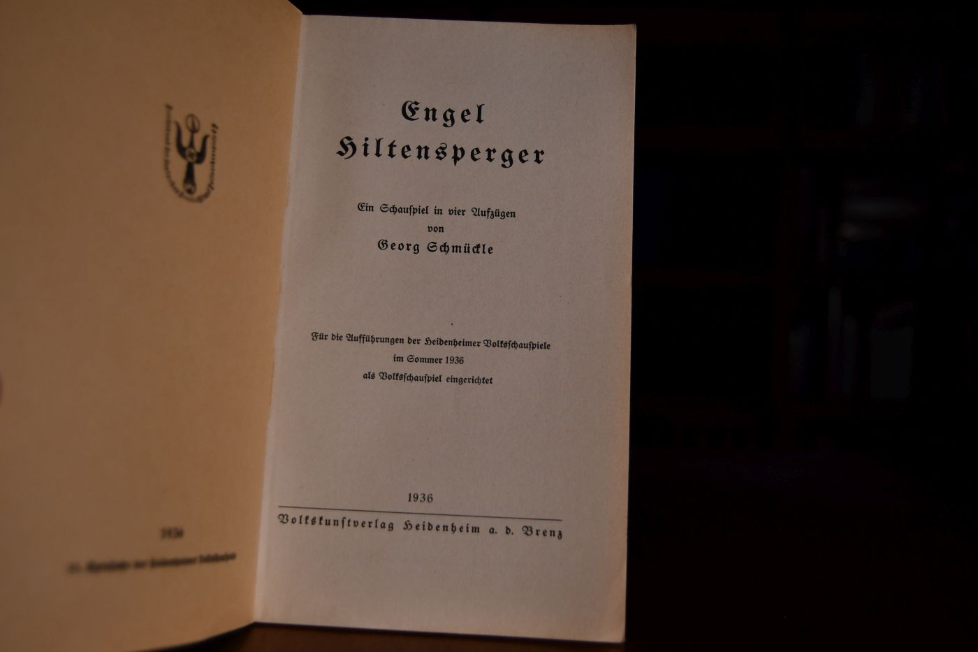 Engel Hiltensperger. Ein Schauspiel in vier Aufzügen.