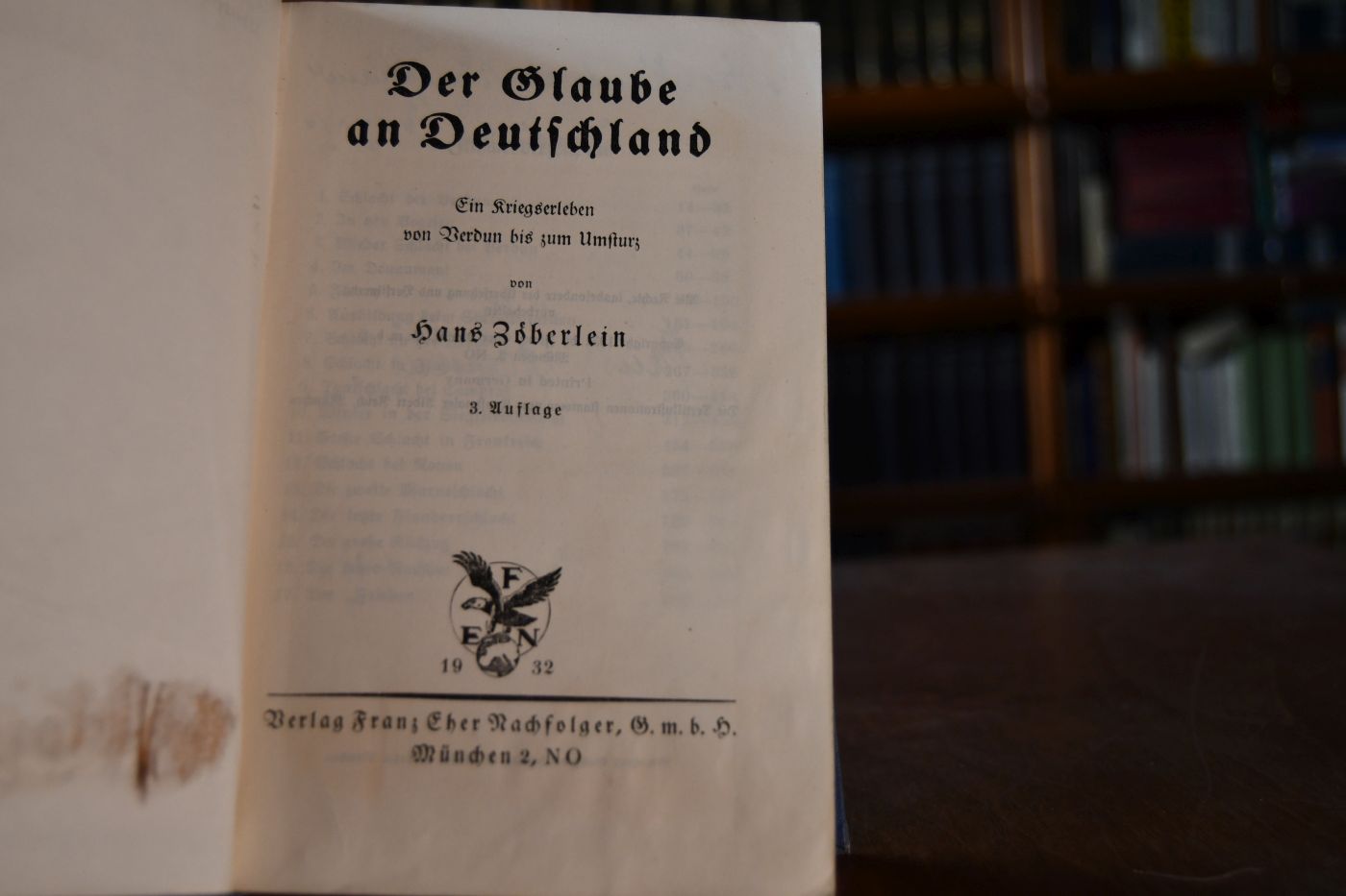 Der Glaube an Deutschland. Ein Kriegserleben von Verdun bis zum Umsturz.