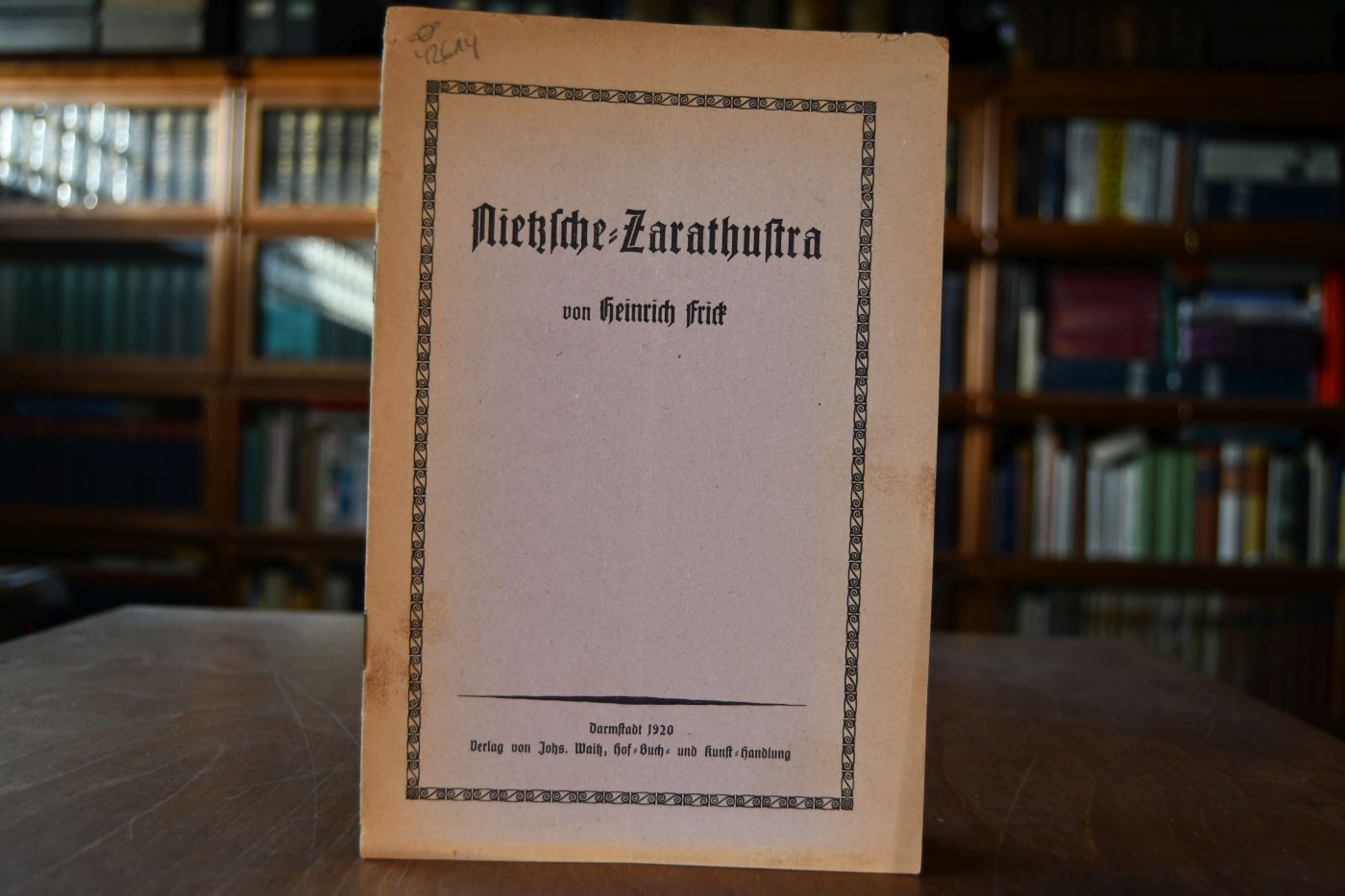 Nietzsche - Zarathustra. Ein Vortrag gehalten am Darmstadter Volksbildungsverein.