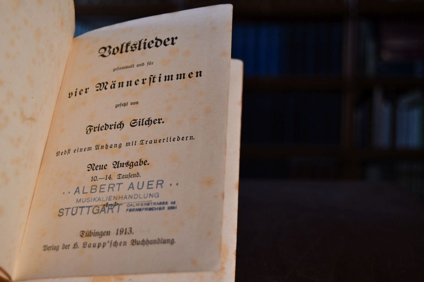 Volkslieder gesammelt und für vier Männerstimmen gesetzt. Nebst einem Anhang mit Trauerliedern.