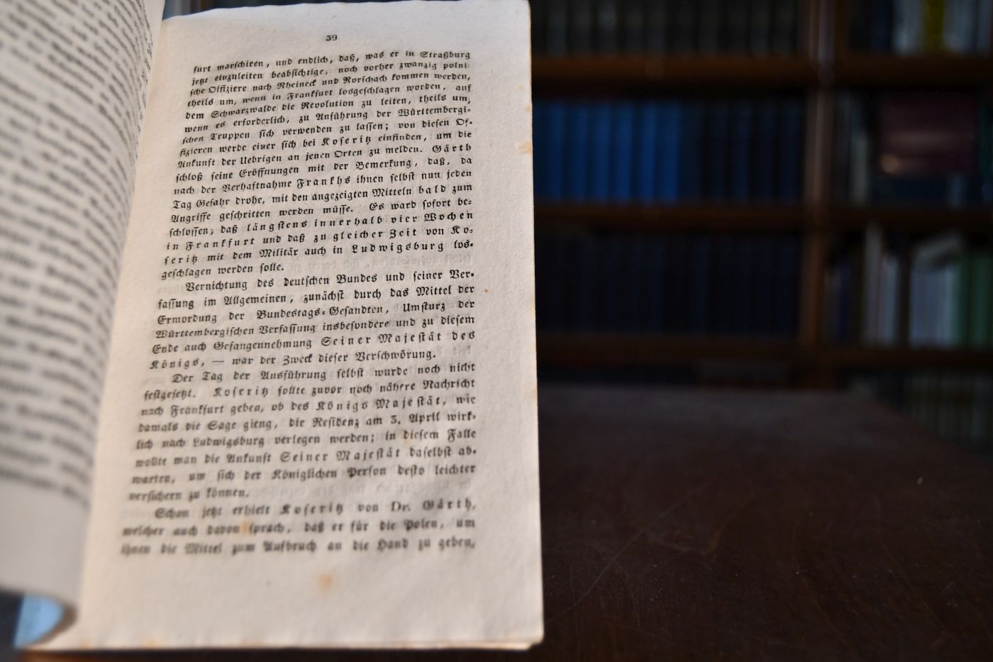 Aktenmäßige Darstellung der im Königreiche Württemberg in den Jahren 1831, 1832 und 1833 Statt gehabten hochverrätherischen und sonstigen revolutionären Umtriebe.