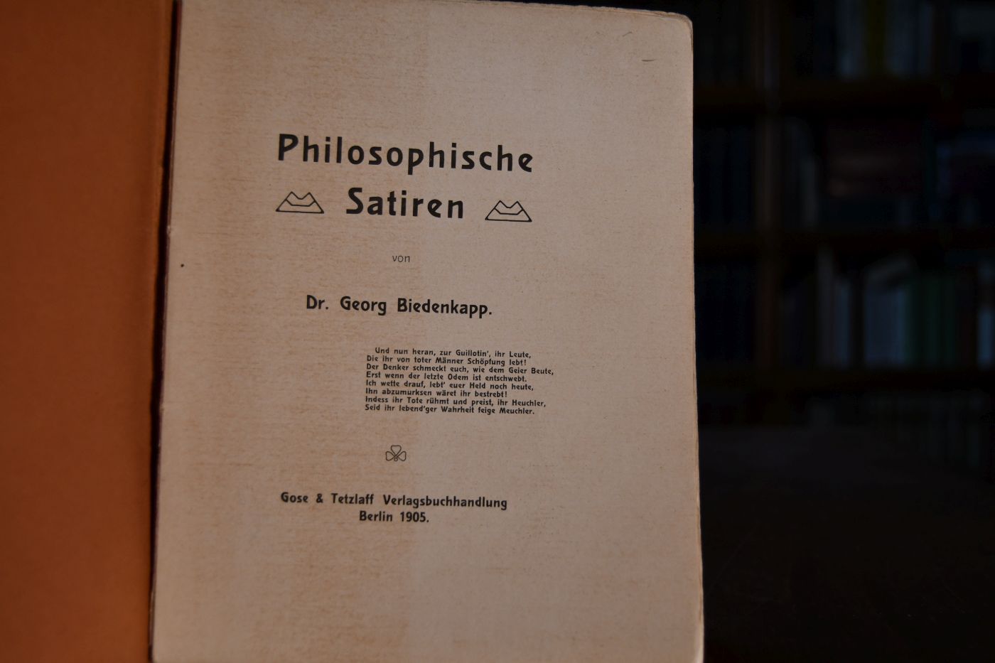 Philosophische Satiren.