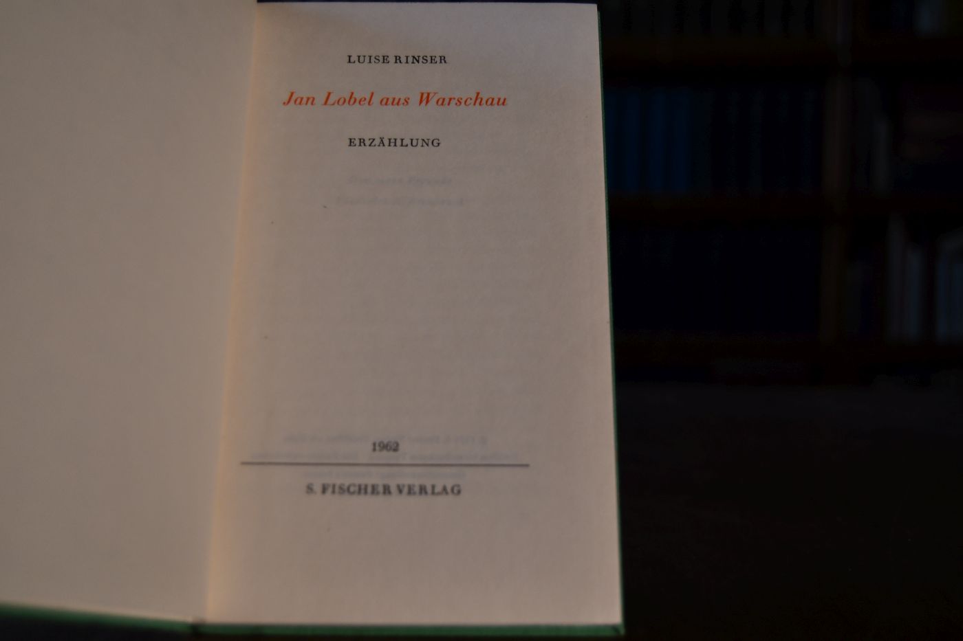 Jan Lobel aus Warschau. Erzählung.