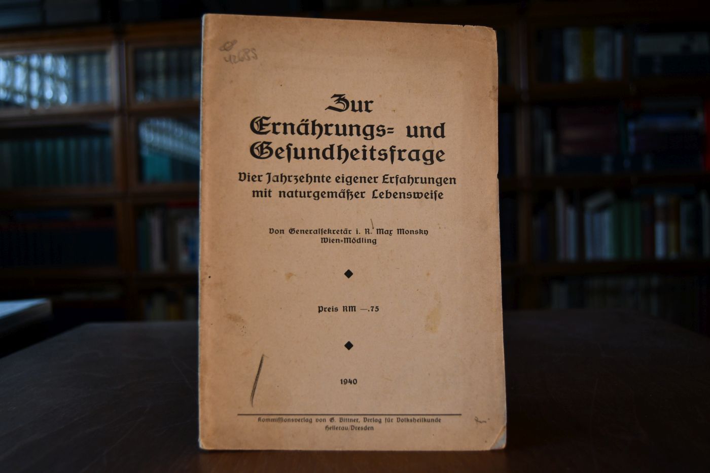 Zur Ernährungs- und Gesundheitsfrage. Vier Jahrzehnte eigener Erfahrungen mit naturgemäßer Lebensweise.