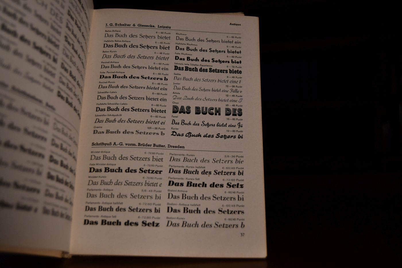 Das Buch des Setzers.