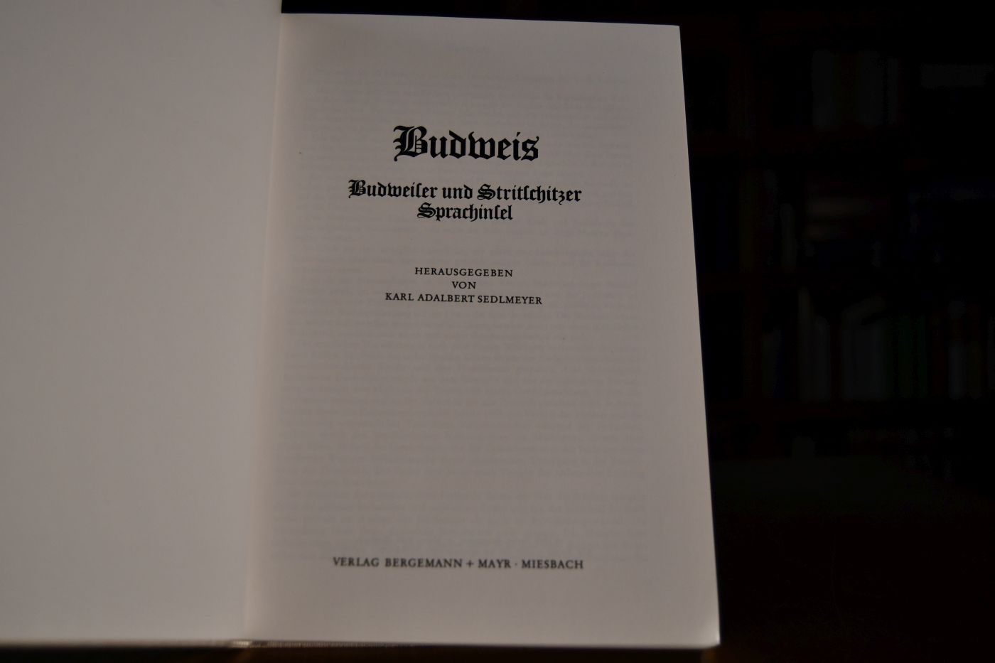 Budweis. Budweiser und Stritschitzer Sprachinsel.