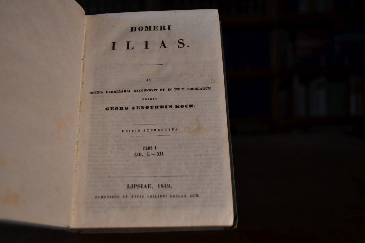 Homeri Ilias ad optima exemplaria recognovit et in usum scholarum editit Georg Aenotheus Koch. Pars I (von 2) Lib. I-XII.