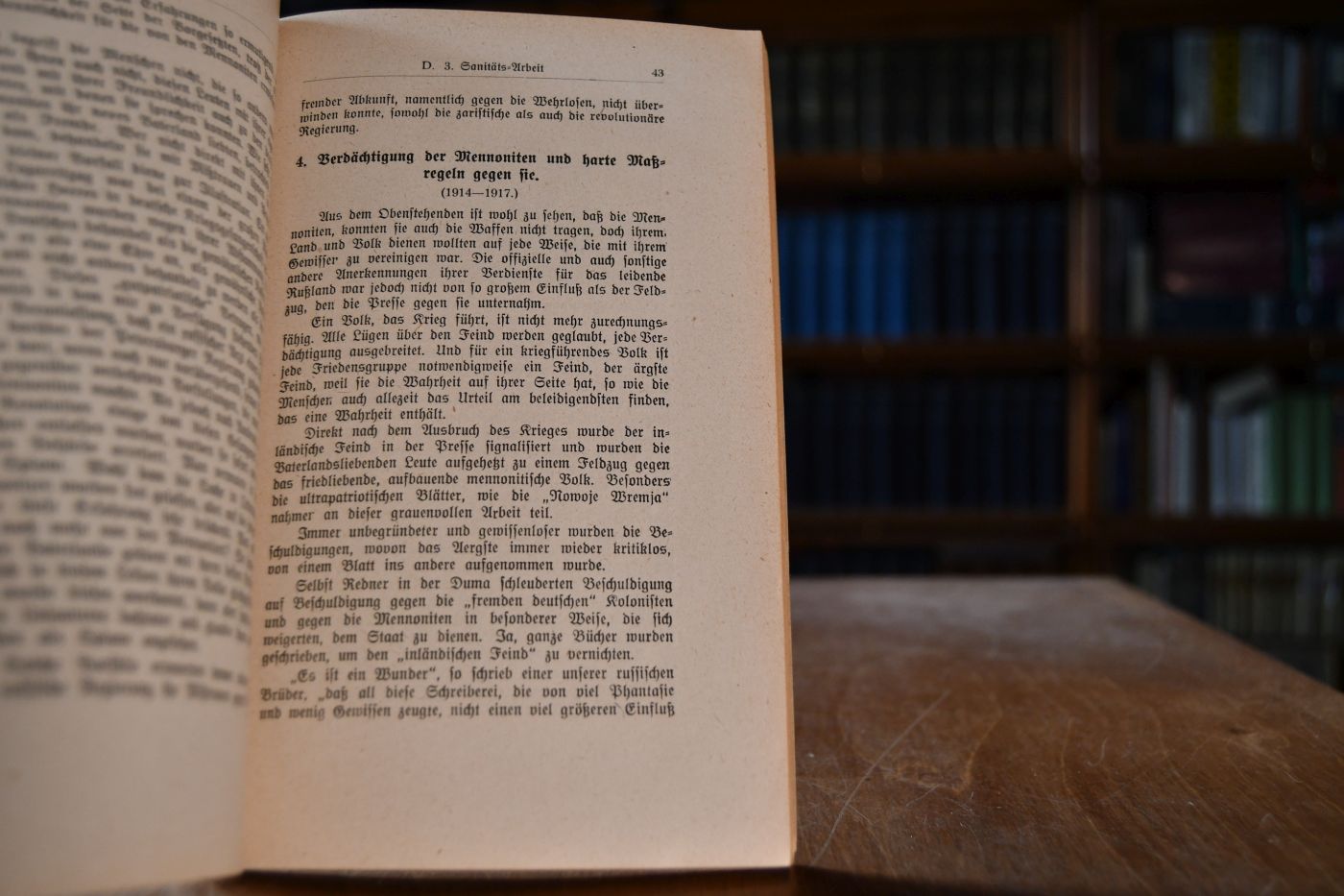 Die Mennoniten-Gemeinden in Rußland während der Kriegs- und Revolutionsjahre 1914-1920.