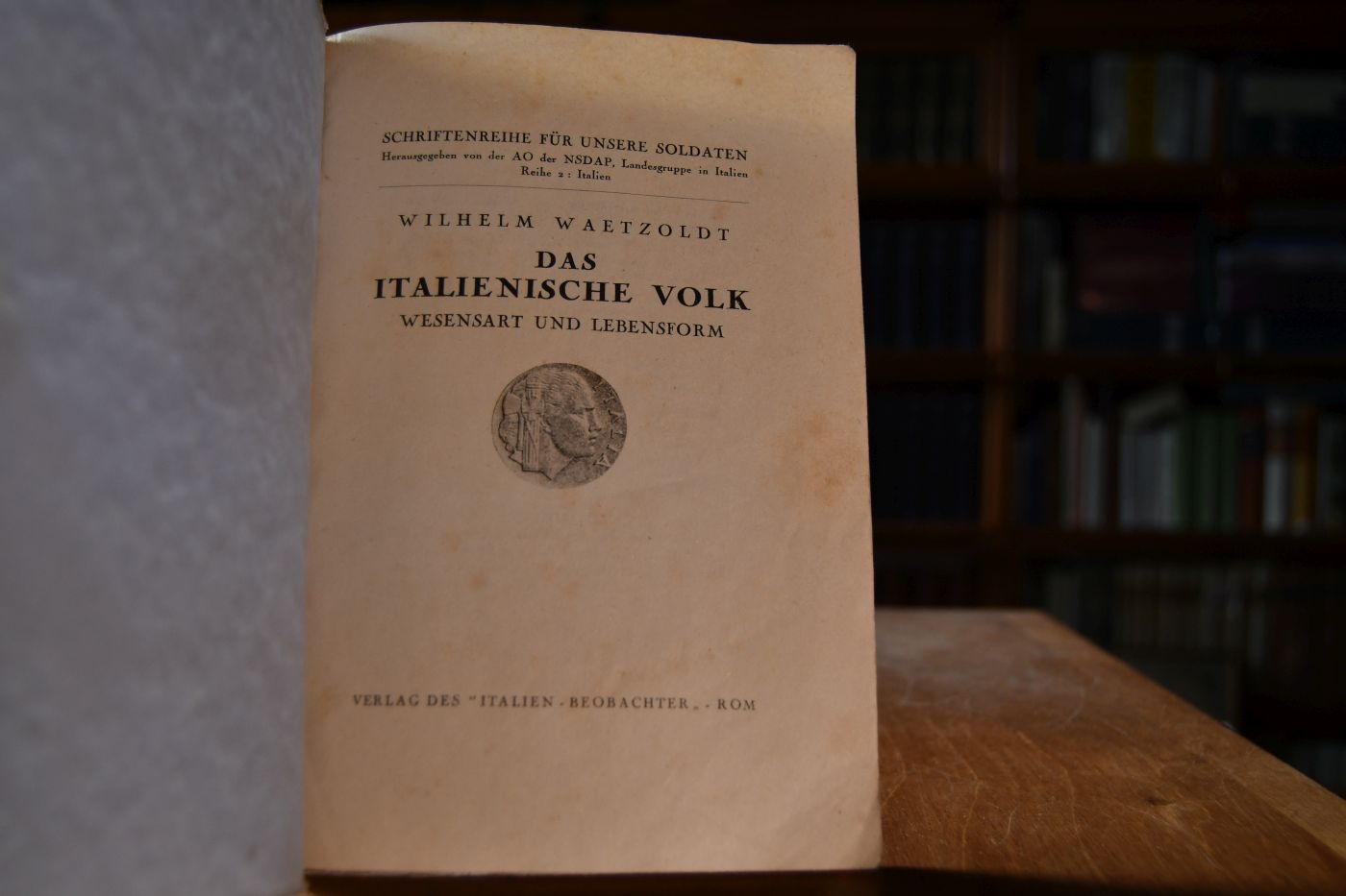 Das italienische Volk. Wesensart und Lebensform.