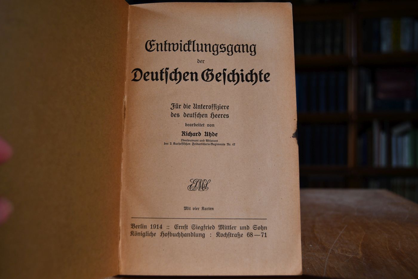 Entwicklungsgang der Deutschen Geschichte. Für Unteroffiziere des deutschen Heeres.