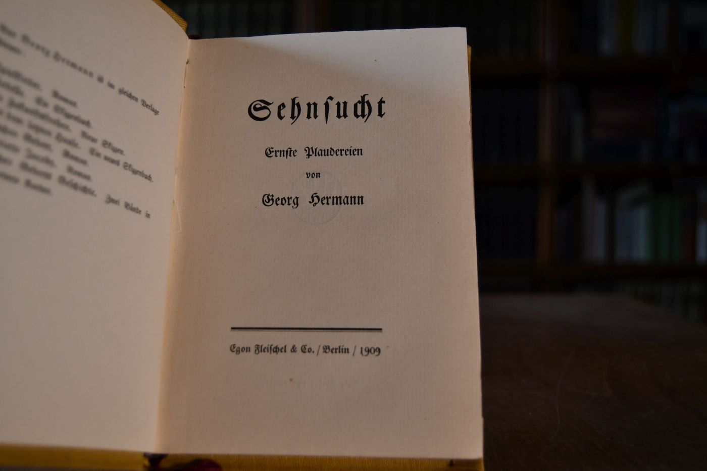 Sehnsucht. Ernste Plaudereien.