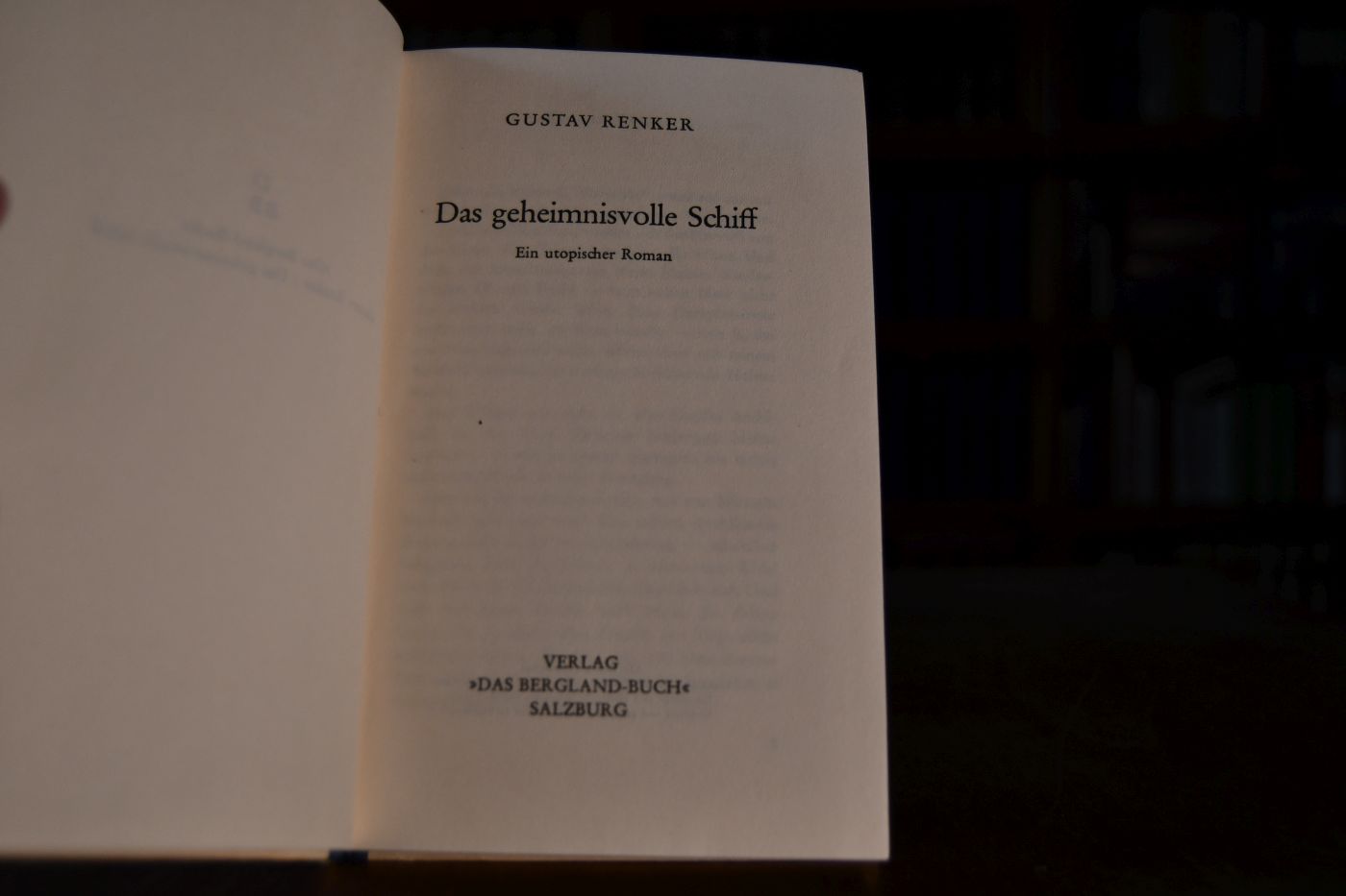 Das geheimnisvolle Schiff. Ein utopischer Roman.