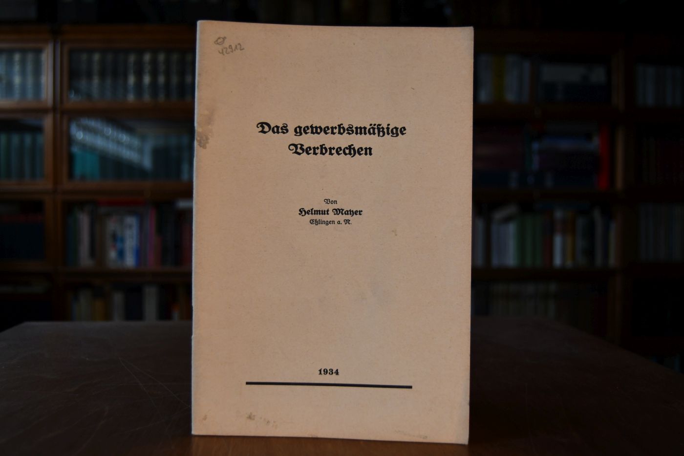 Das gewerbsmäßige Verbrechen.