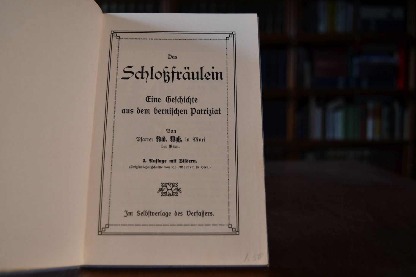 Das Schloßfräulein. Eine Geschichte aus dem bernischen Patriziat.