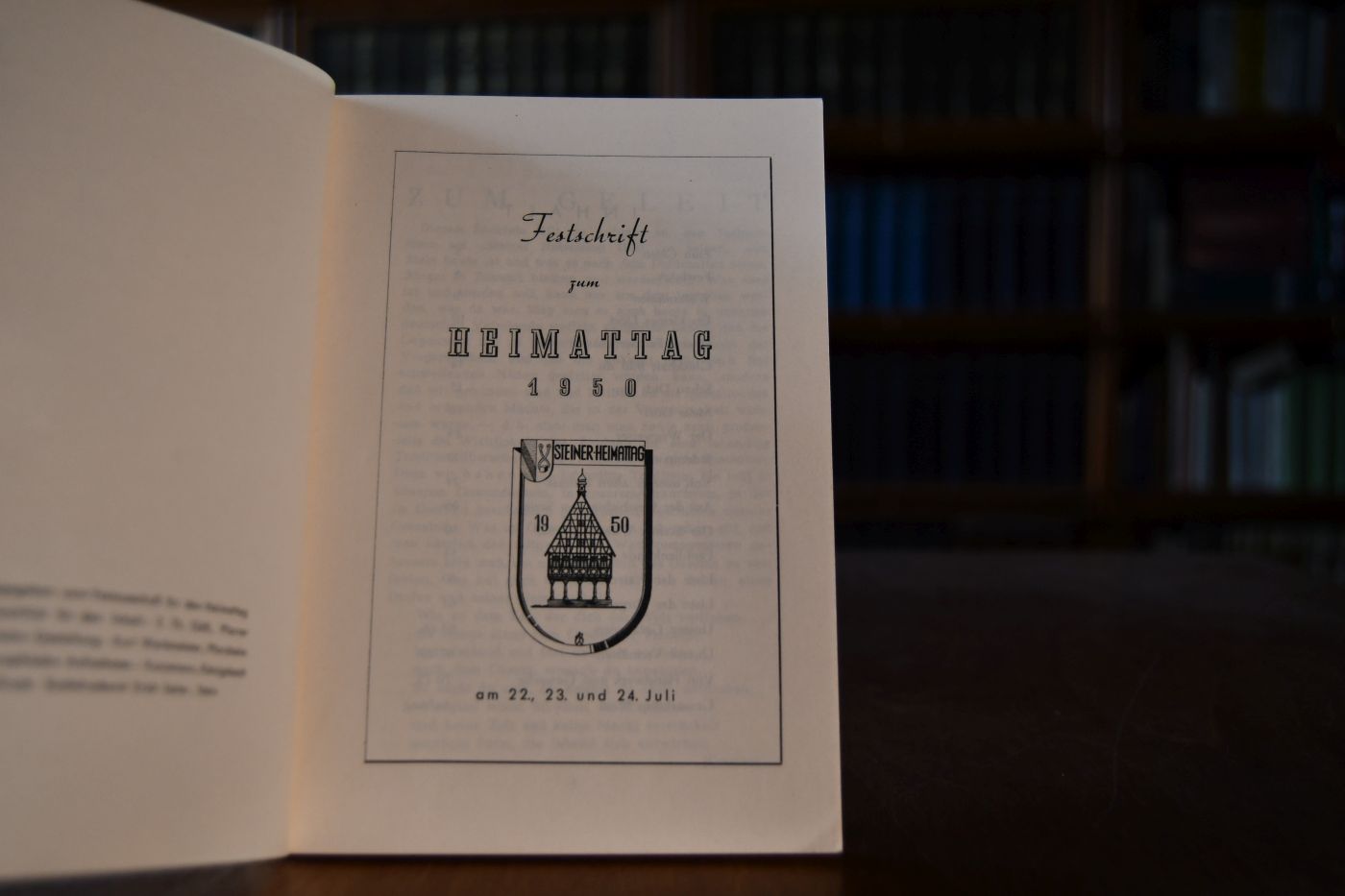 Festschrift zum Heimattag 1950. Steiner Heimattag.