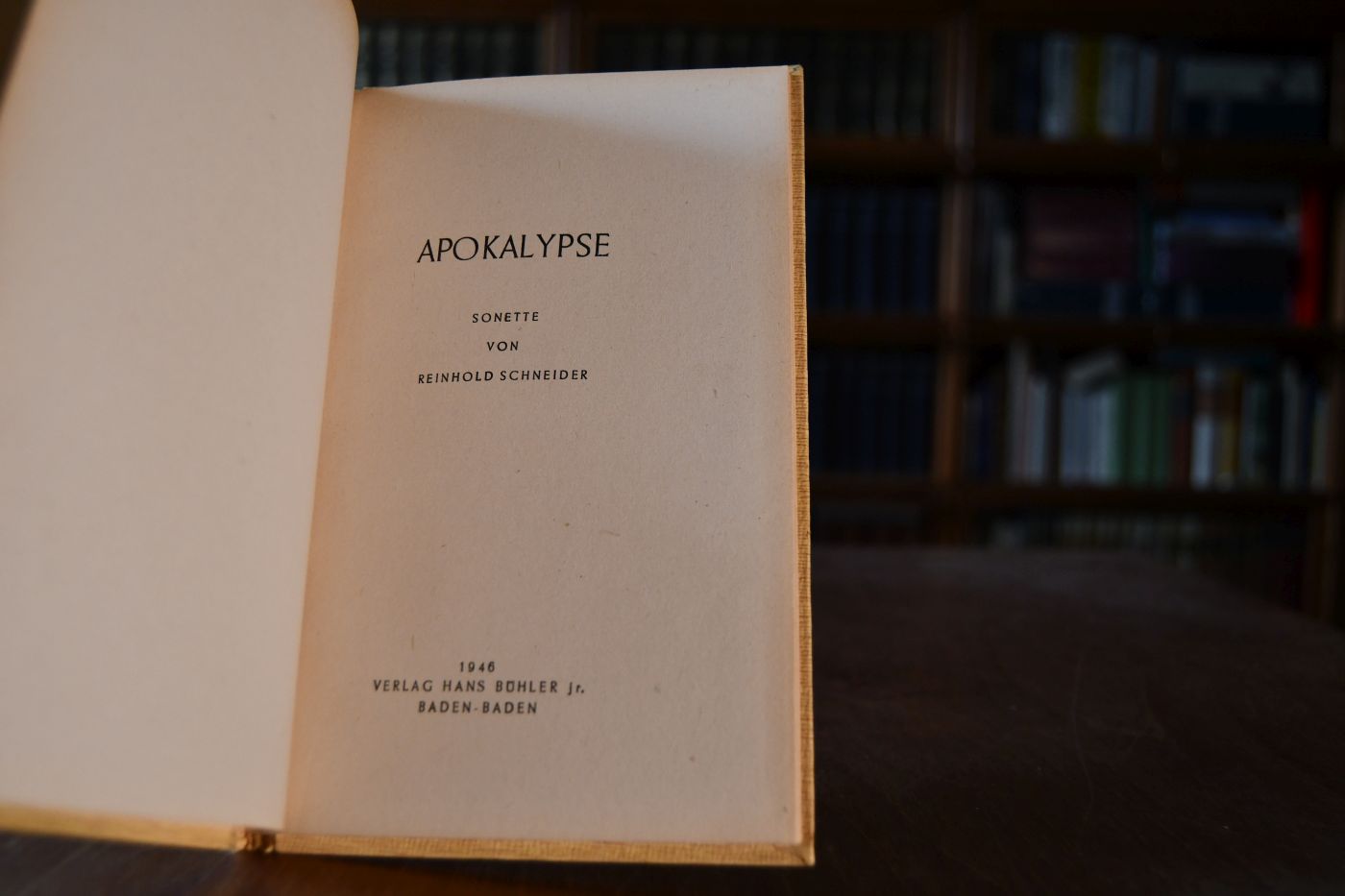 Apokalypse. Sonette.