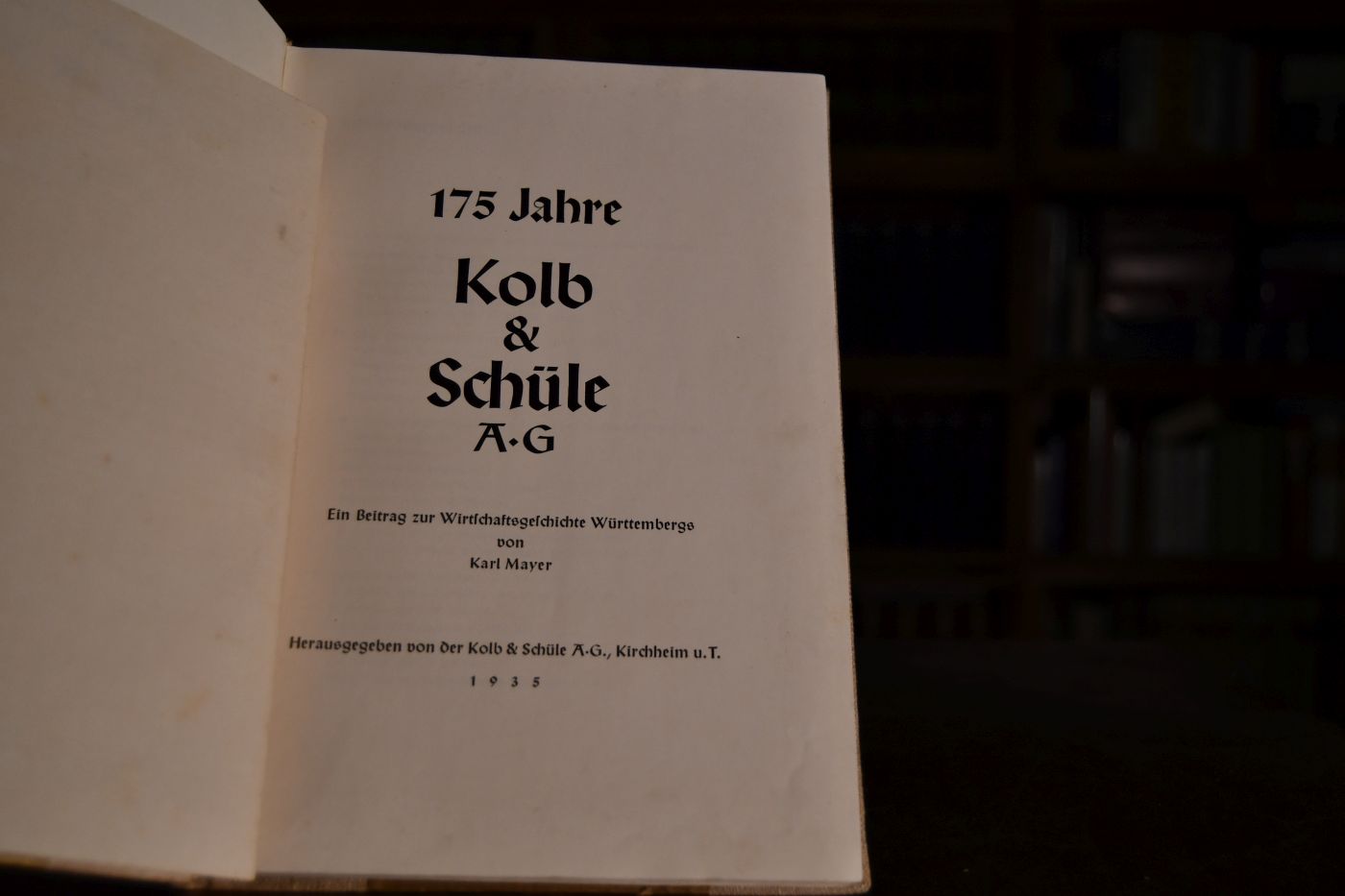 175 Jahre Kolb & Schüle A.G. Ein Beitrag zur Wirtschaftsgeschichte Württembergs.